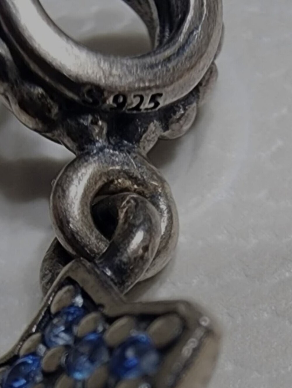 Authentic Pandora Pave Star with Blue CZ - Picture 6 of 8